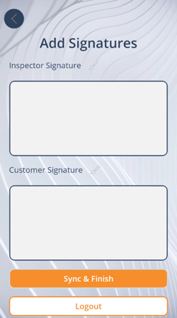 Signature Capture Screen