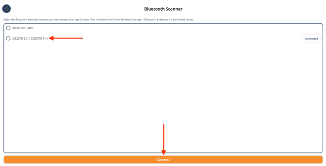 Windows Scanner Selection